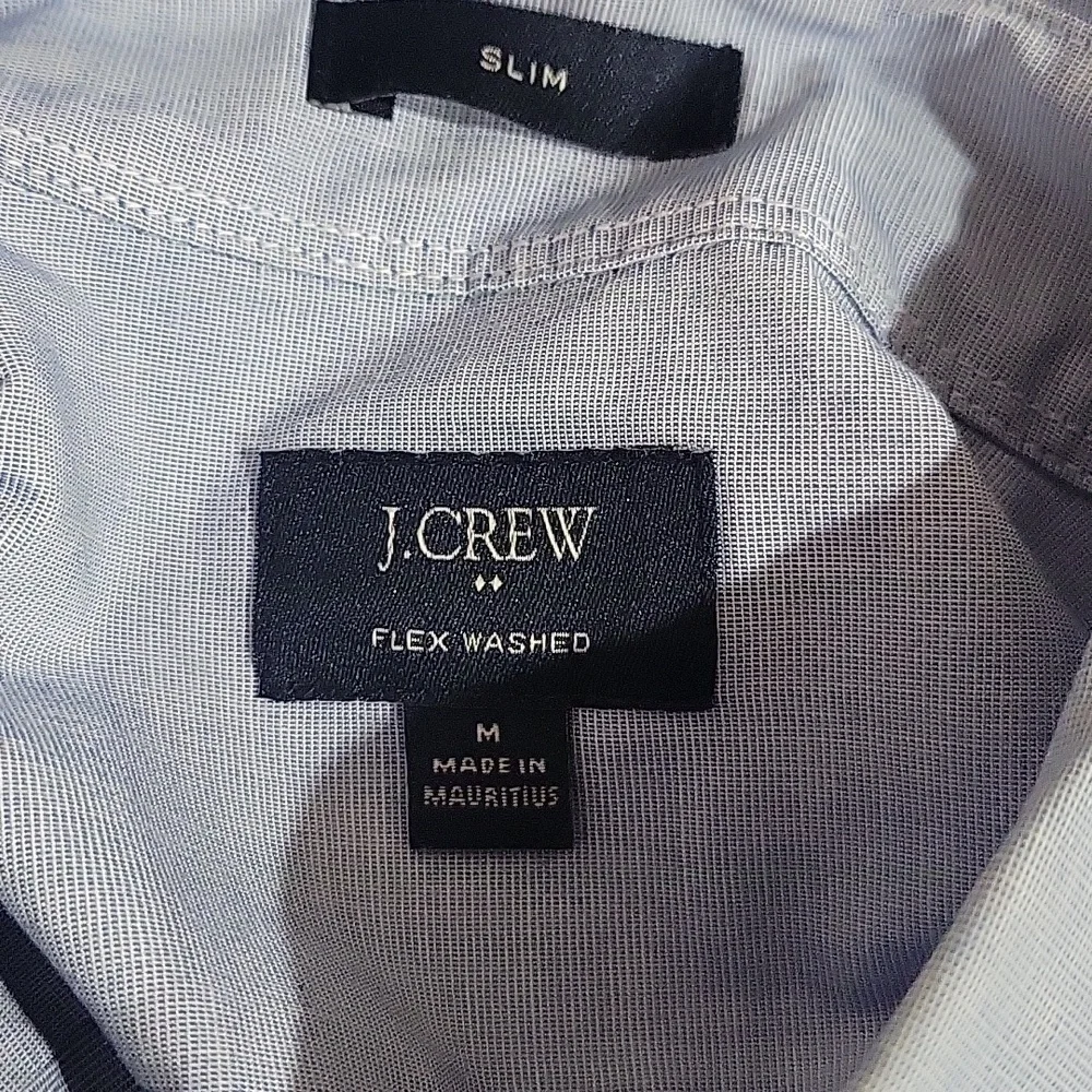 J. Crew Light Blue Flex Washed Slim Casual Button Down Shirt, Size M
